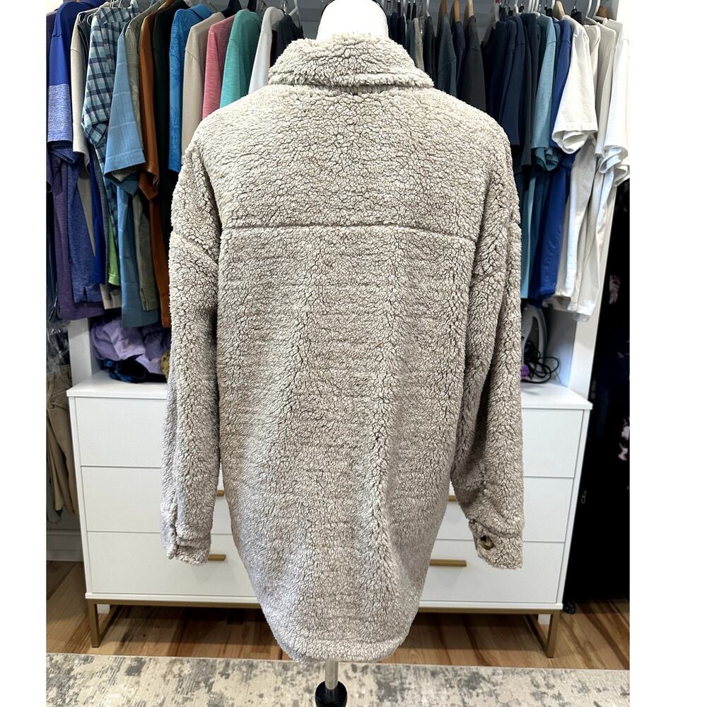 Thread & Supply Women's Tan Flagstaff Sherpa Over Sized Shirt Jacket S NWOT - Picture 5 of 9